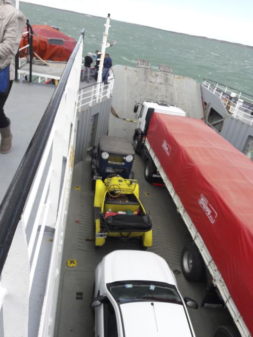 Cruzando el Estrecho de Magallanes en ferry